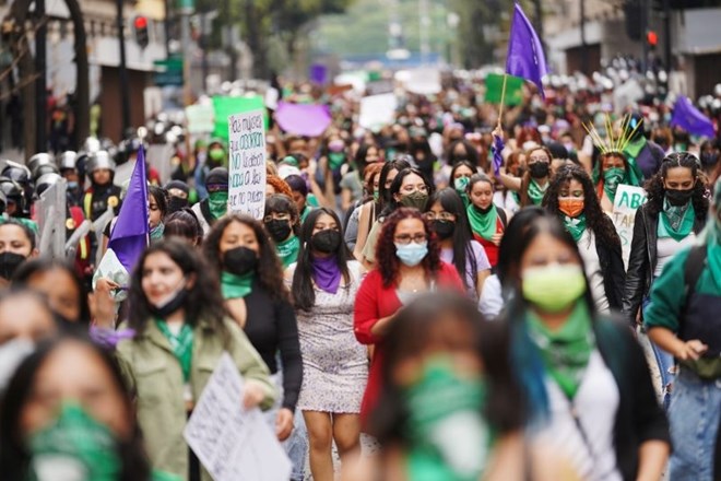 Protestnice v Mehiki.