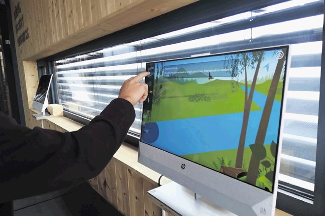 Obisk centra se konča z  videoigro na interaktivnem zaslonu, ki predstavlja rešitev za ohranjanje vodotoka Sotle.