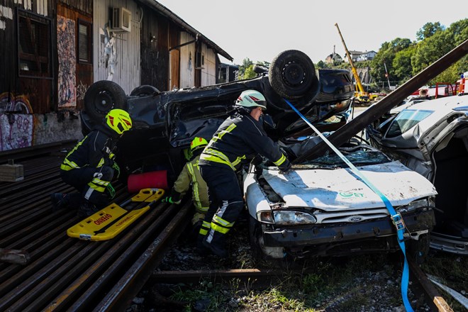 Regijska reševalna vaja: Kranjčane je pretresla železniška tragedija