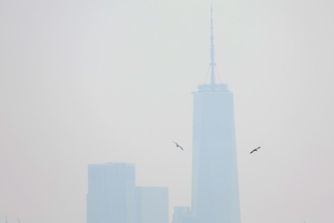 #foto #video Dim požarov iz Kanade v meglico zavil nebotičnike v New Yorku