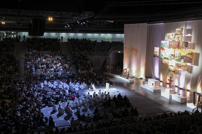 Evropsko srečanje mladih: Molitev v areni Stožice v znamenju prijateljstva