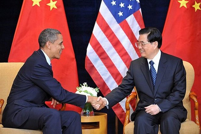 Barack Obama in Hu Jintao.