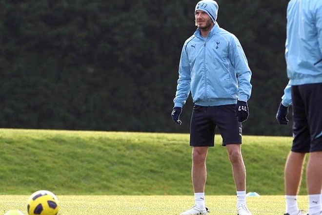 David Beckham je v januarju nekaj časa že treniral z igralci Tottenhama.