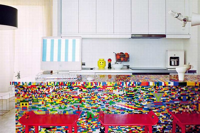 Barvite legokocke za prenovo kuhinje v igrivem slogu