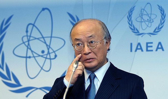 Generalni direktor mednarodne agencije za jedrsko energijo (IAEA) Jukija Amano.