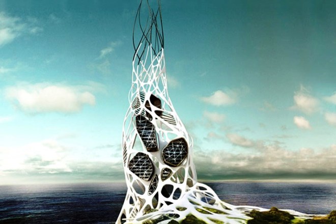 Futuristični nebotičnik, ki elektriko pridobiva iz energije strel