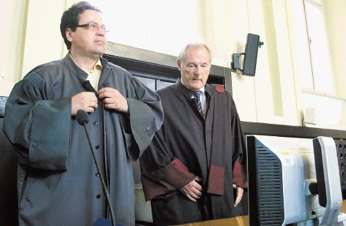 Okrožni državni tožilec Darko Simonič in odvetnik Andrej Pitako.
