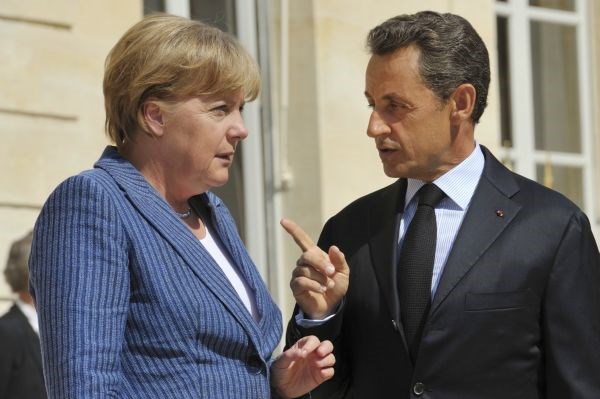 Merklova in Sarkozy.