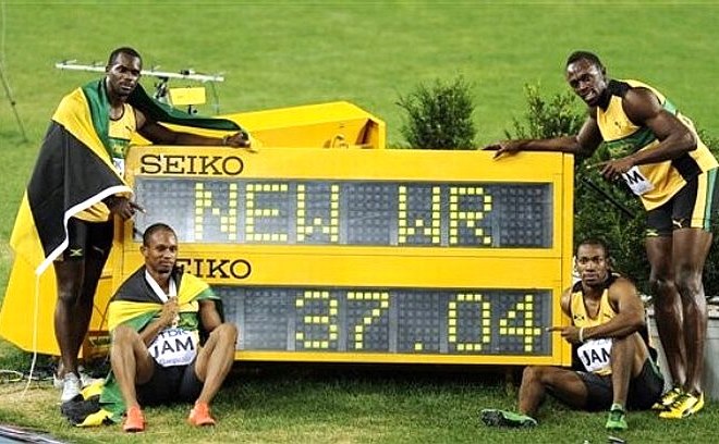 Jamajčani so v štafeti 4 x 100 postavili nov svetovni rekord.
