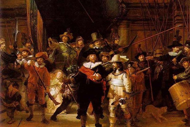 Rembrandtova Nočna straža z novo osvetlitvijo