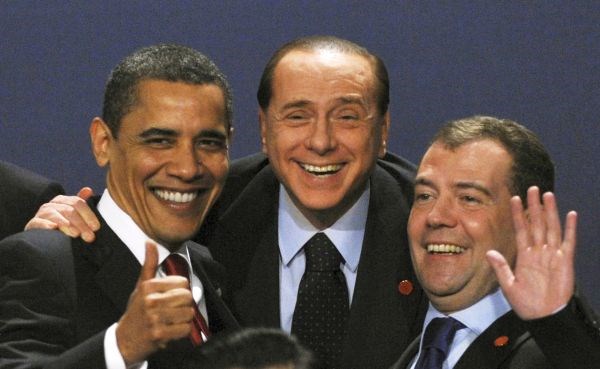 Obama, Berlusconi in Medvedjev.