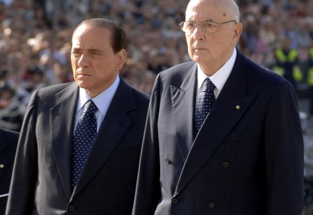 Silvio Berlusconi in Giorgio Napolitano
