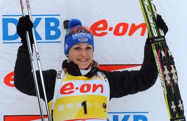 Magdalena Neuner je bila tretja.