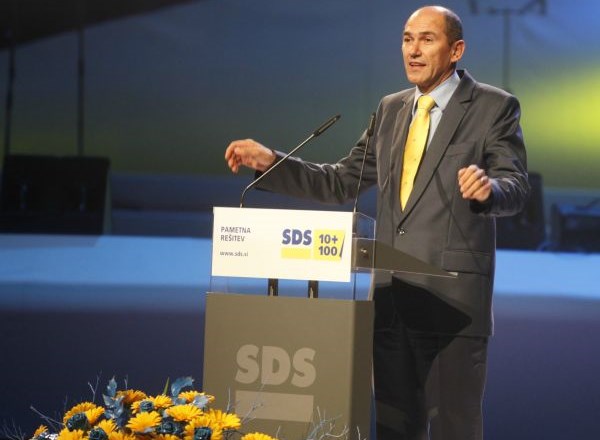 Janez Janša nagovoril privržence na zaključni prireditvi predvolilne kampanje stranke SDS.