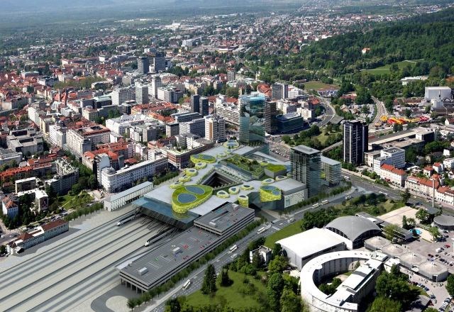 Emonika, projekt ljubljanske železniške in avtobusne postaje, ki bo zgrajena med Vilharjevo, Dunajsko in Masarykovo cesto ter...