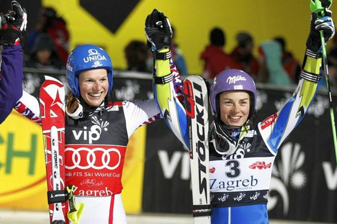 Marlies Schild v tej sezoni v slalomu še ne pozna poraza, bo njeno serijo v nadaljevanju prekinila Tina Maze?