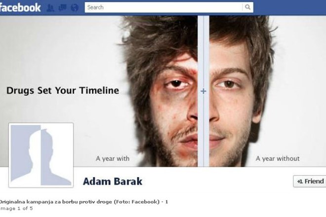 Na facebookovi časovnici lahko spremljate mladeniča in dve različici njegovega življenja.