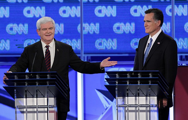 Romney na televizijskem soočenju ostrejši od Gingricha