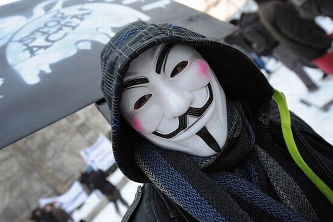 Hektivisti skupine Anonimni so znani po maskah Guya Fawkesa.