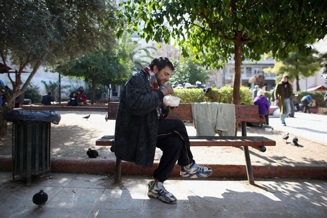 Jorge Christou, grški brezdomec. (Slika je simbolična.)