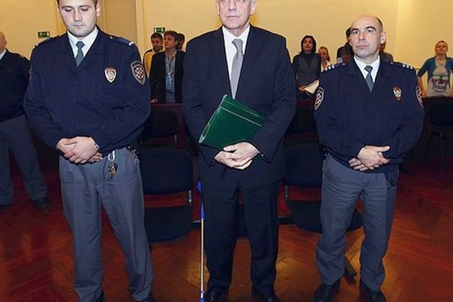 Ivo Sanader na sodišču.
