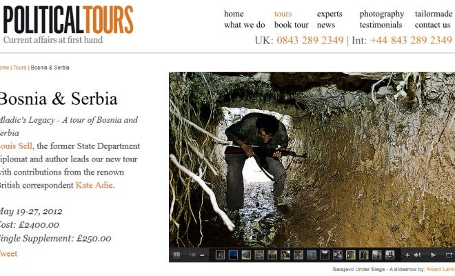 Britanska turistična agencija ponuja počitnice "Zapuščina Ratka Mladića"