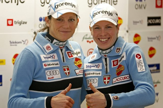Smučarski tekačici Katja Višnar in Vesna Fabjan.