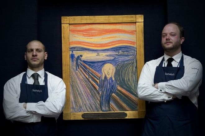 Ena od verzij Munchovega Krika pred dražbo na ogled javnosti