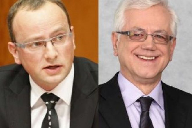 Minister Radovan Žerjav in direktor KLS Bogomir Strašek.