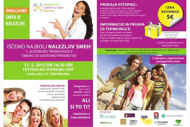 Prvo slovensko tekmovanje v smehu "Smeh naj te popelje v svet"