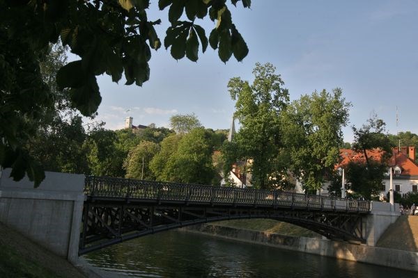 Hradeckega most čez Ljubljanico.