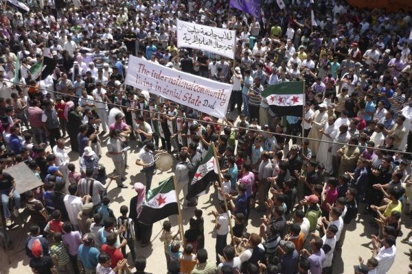 Protivladni protesti v Siriji.