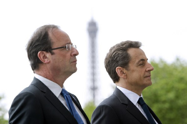Hollande in Sarkozy: Novi in stari francoski predsednik.