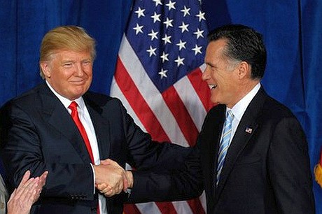Donald Trump in Mitt Romney