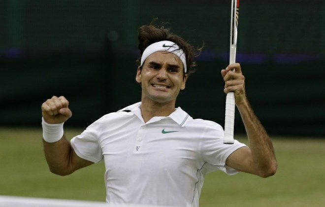 Roger Federer se je s sedmo wimbledonsko zmago izenačil z rekorderjem Petom Samprasom.