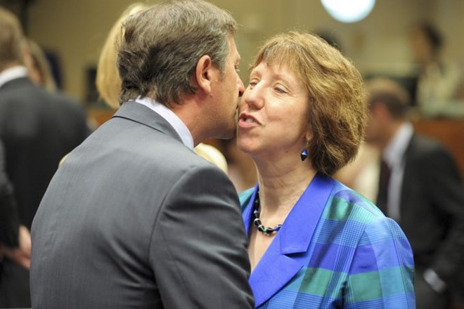 Karl Erjavec v Bruslju s Catherine Ashton.