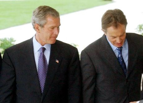 George Bush in Tony Blair