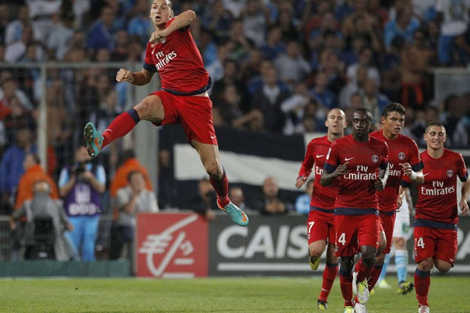 Zlatan Ibrahimović se je proti Marseillu dvakrat vpisal med strelce.