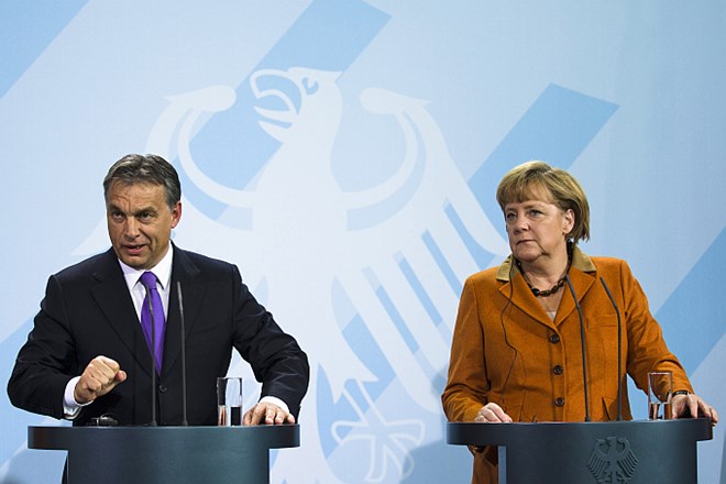 Viktor Orban in Angela Merkel