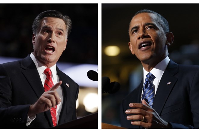 Republikanec Mitt Romney (levo) in demokrat ter trenutni predsednik ZDA Barack Obama (desno). (Foto: Reuters)