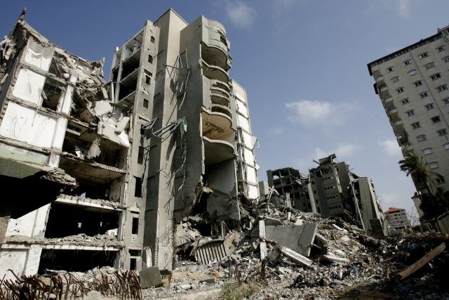 Gaza po izraelskih bombardiranjih pred tedni (foto: Tomaž Skale) 