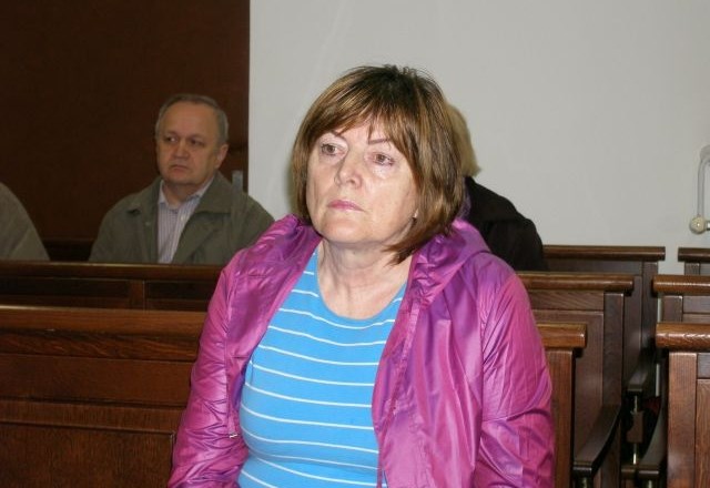 Hilda Tovšak na sodišču v Celju. 
