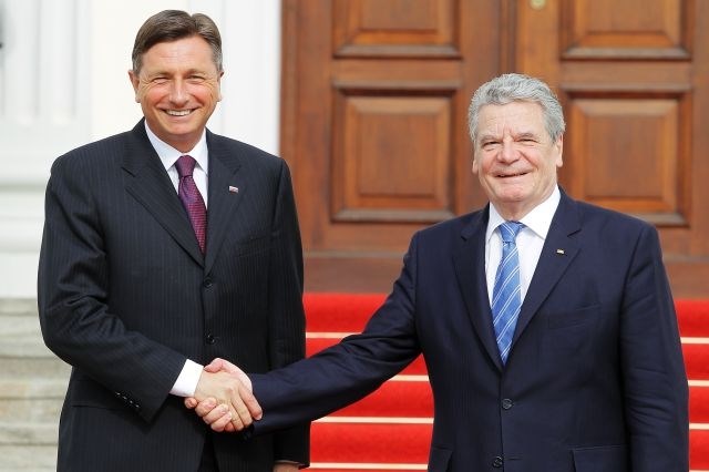 Slovenski predsednik Borut Pahor in nemški predsednik Joachim Gauck. 