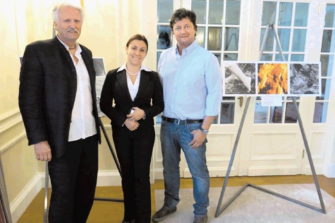 Janez Černe iz Studia Černe, Violeta Milushova, direktorica prodaje v hotelu Kempinski Palace, in Dean Dubokovič 