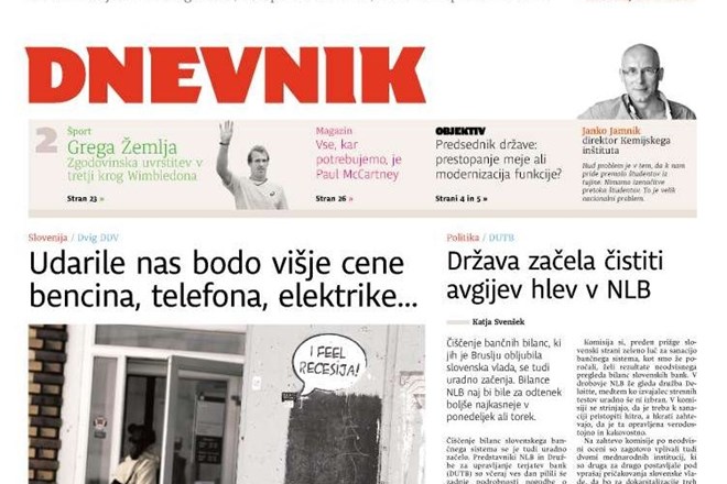 Preberite v današnjem Dnevniku (29. junij 2013) 