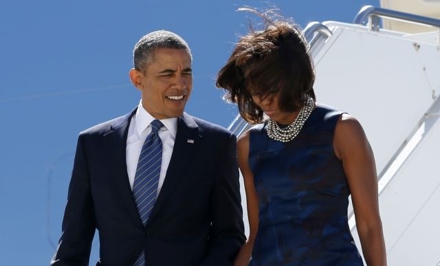 Barack in Michelle Obama 