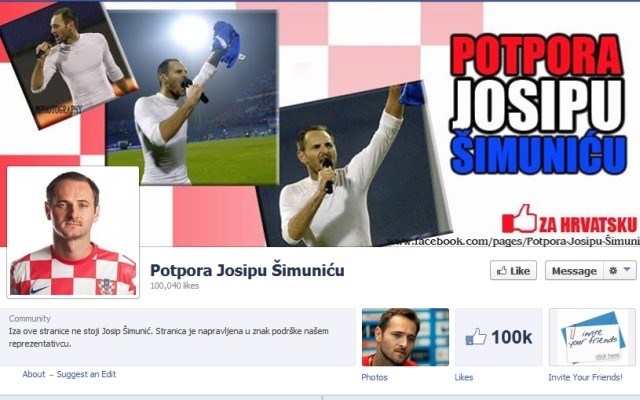 Število podpornikov Josipa Šimunića hitro narašča. (foto: Facebook) 