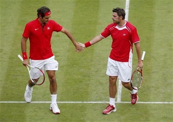 Federer in Wawrinka bosta združila moči. (Foto: Reuters) 
