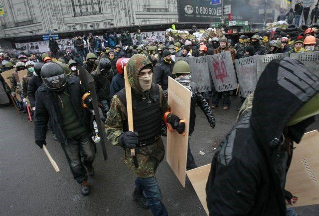 Protivladni protesti v Kijevu.    