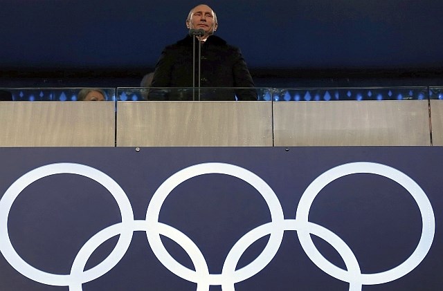 Vladimir Putin na odprtju iger v Sočiju. (Foto: Reuters) 